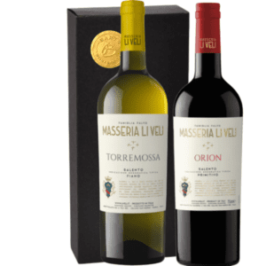 Geschenkdoos 2-flessen Li Veli Fiano Torremossa - Orion Primitivo