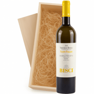 Geschenkkist 1-fles Bisci Fogliano Verdicchio di Matelica