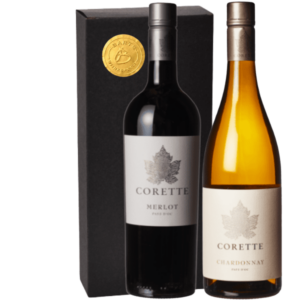 geschenkdoos-2-fles-corette-chardonnay-merlot